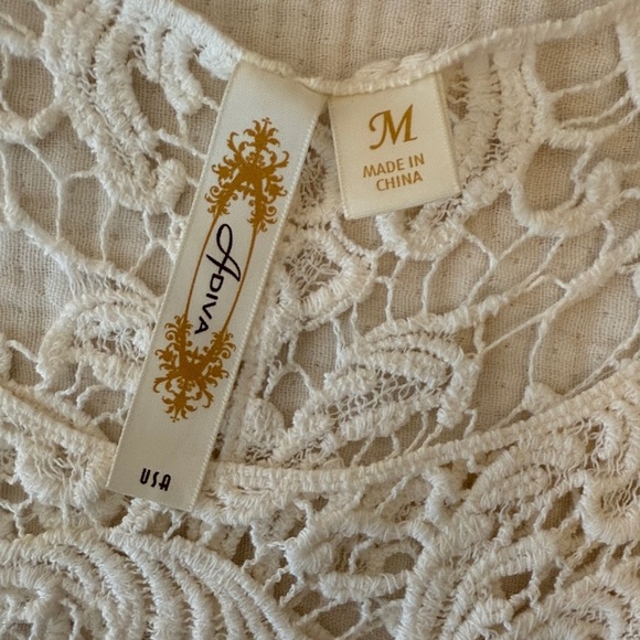 Adiva Crochet Lace Tank Top - Cream - Picture 6 of 8